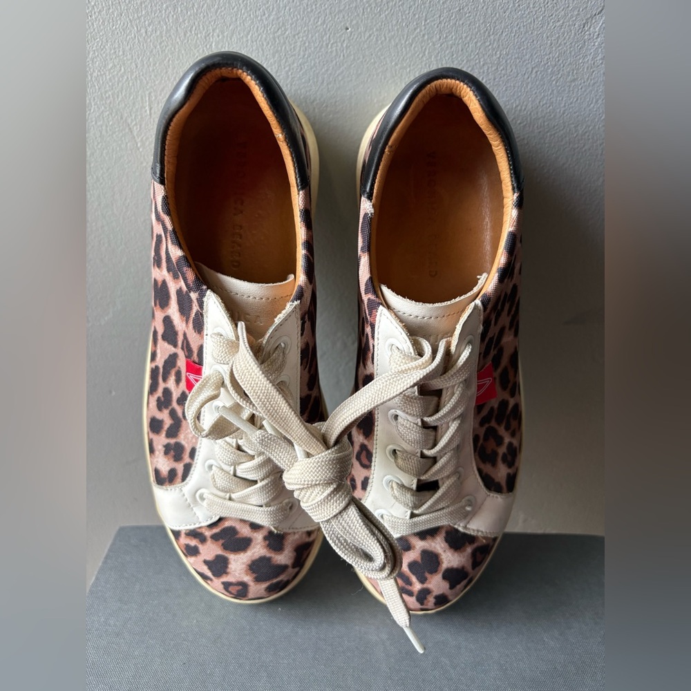 Veronica Beard Daelyn Leopard Platform Sneakers ~… - image 2